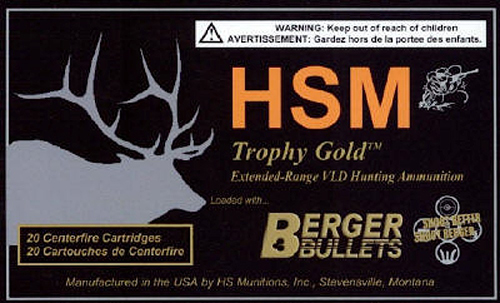 HSM Trophy Gold 115 gr Match Hunting Very Low Drag .25-06 Rem Ammo, 20/box - BER2506115VLD
