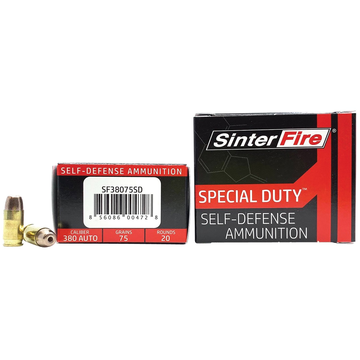 SinterFire Special Duty .380 ACP 75 gr Ammo Lead-Free Frangible HP - 20rds - SF38075SD