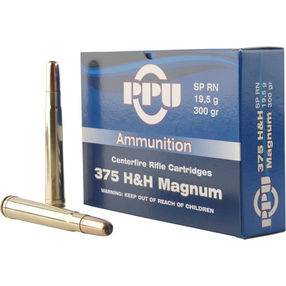 Prvi Partizan 300gr SPRN .375 H&H Magnum Ammunition, 10rds - PP375S