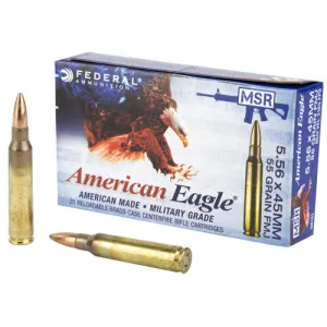 FEDERAL AMMO - 1 Case LIMIT 5.56 500rd Case 55Gr FMJ AE