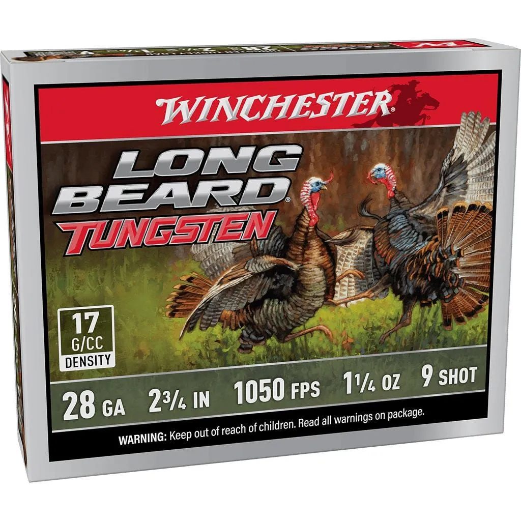 Winchester Long Beard Tungsten 28 GA-2.75 #9 Shot 5-Rounds