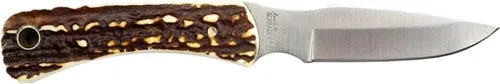 Uncle Henry Next Gen Staglon Caper Bone Caper 3.1 Plain Edge Stainless Blade with Leather Sheath