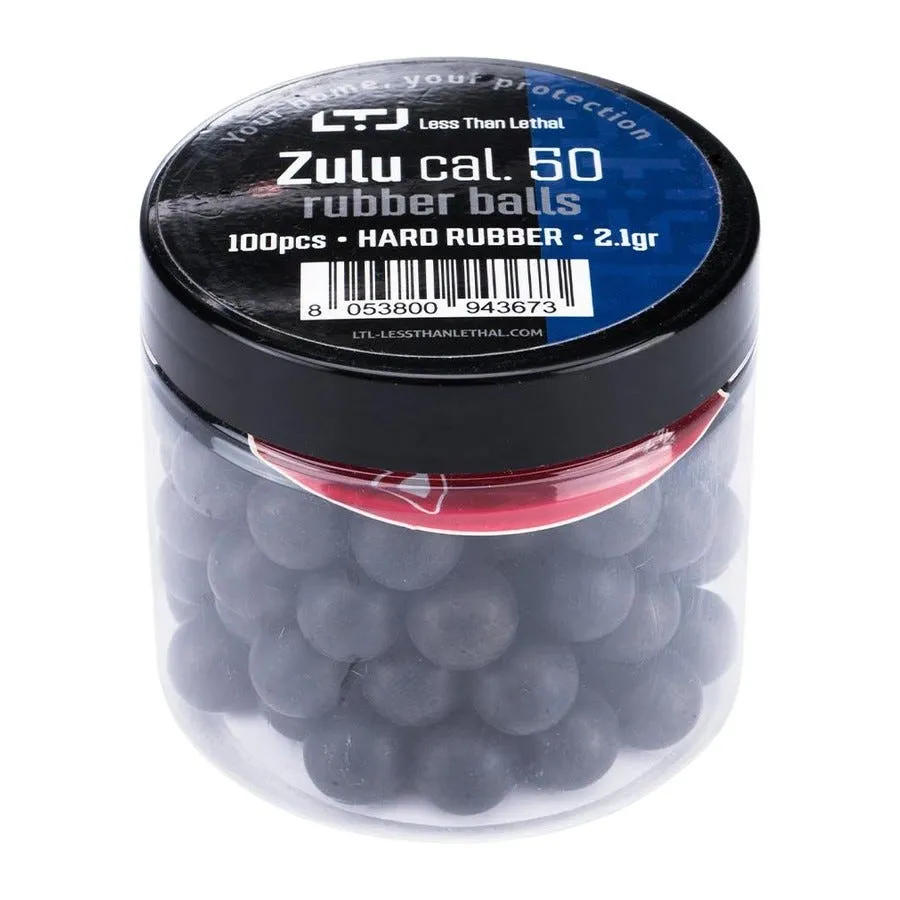 Softair Zulu .50 Caliber 2.10 Grain 100-Rounds Rubber Sphere