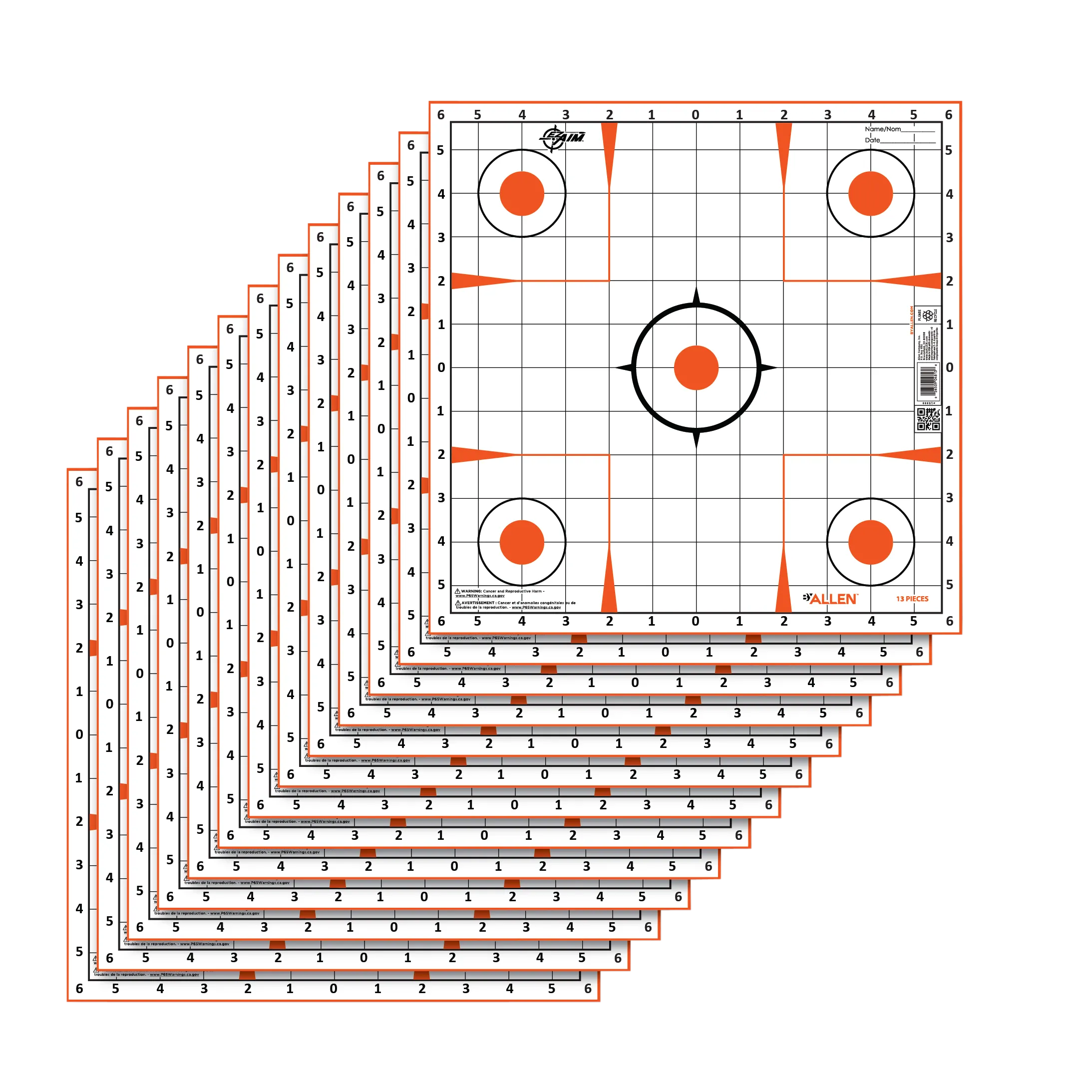 Allen EZ Aim Orange / White 12-Pack