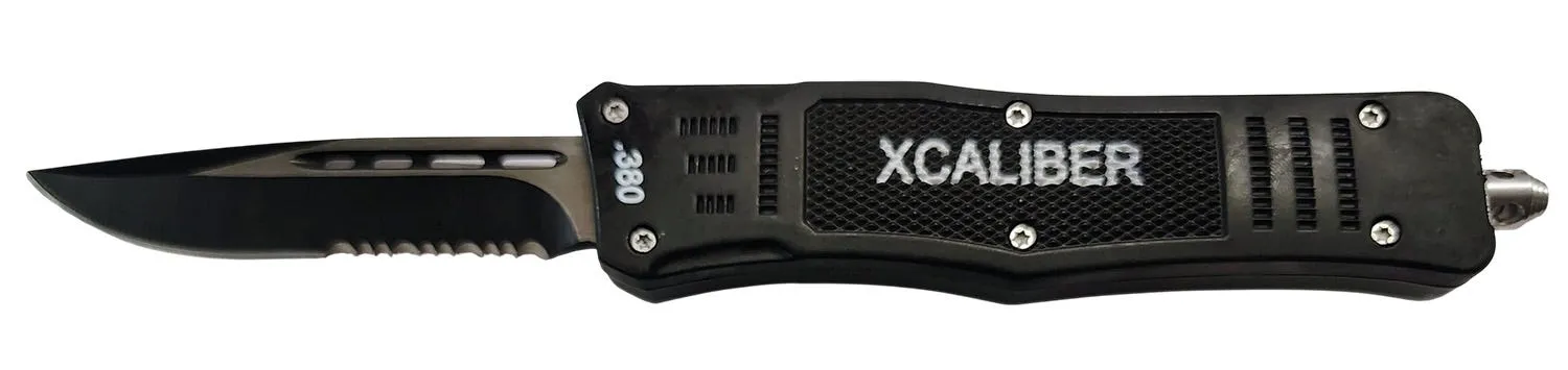 Xcaliber Knife Company 380 ACP 3.25 Part Serrated OTF 440C SS Blade