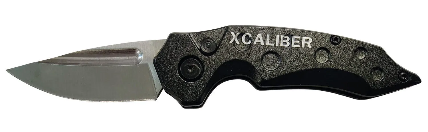 Xcaliber Knife Company Switch Blade Automatic Knife 2.41 Plain Edge Drop Point D2 Blade