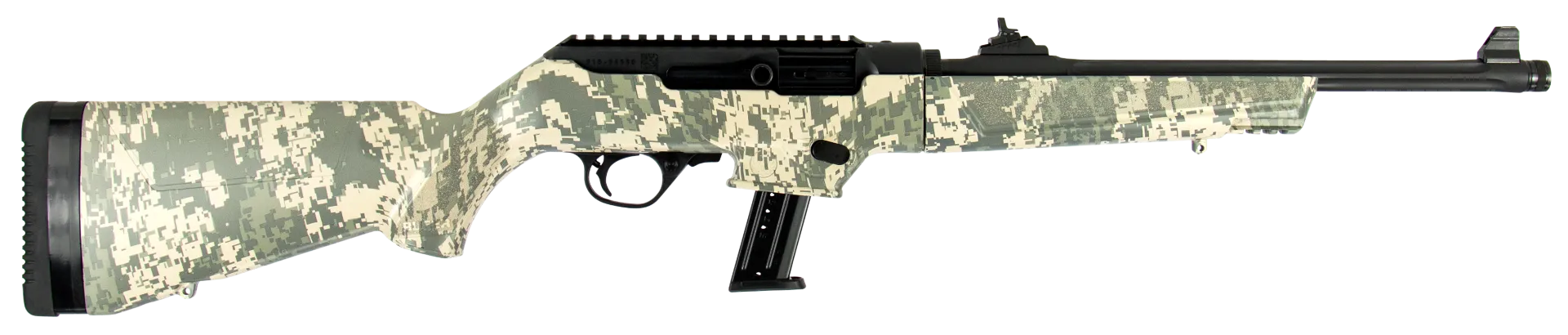 Ruger PC Carbine Digital Camo 9mm 16.12 Barrel 17-Rounds Adjustable Ghost Ring Sight