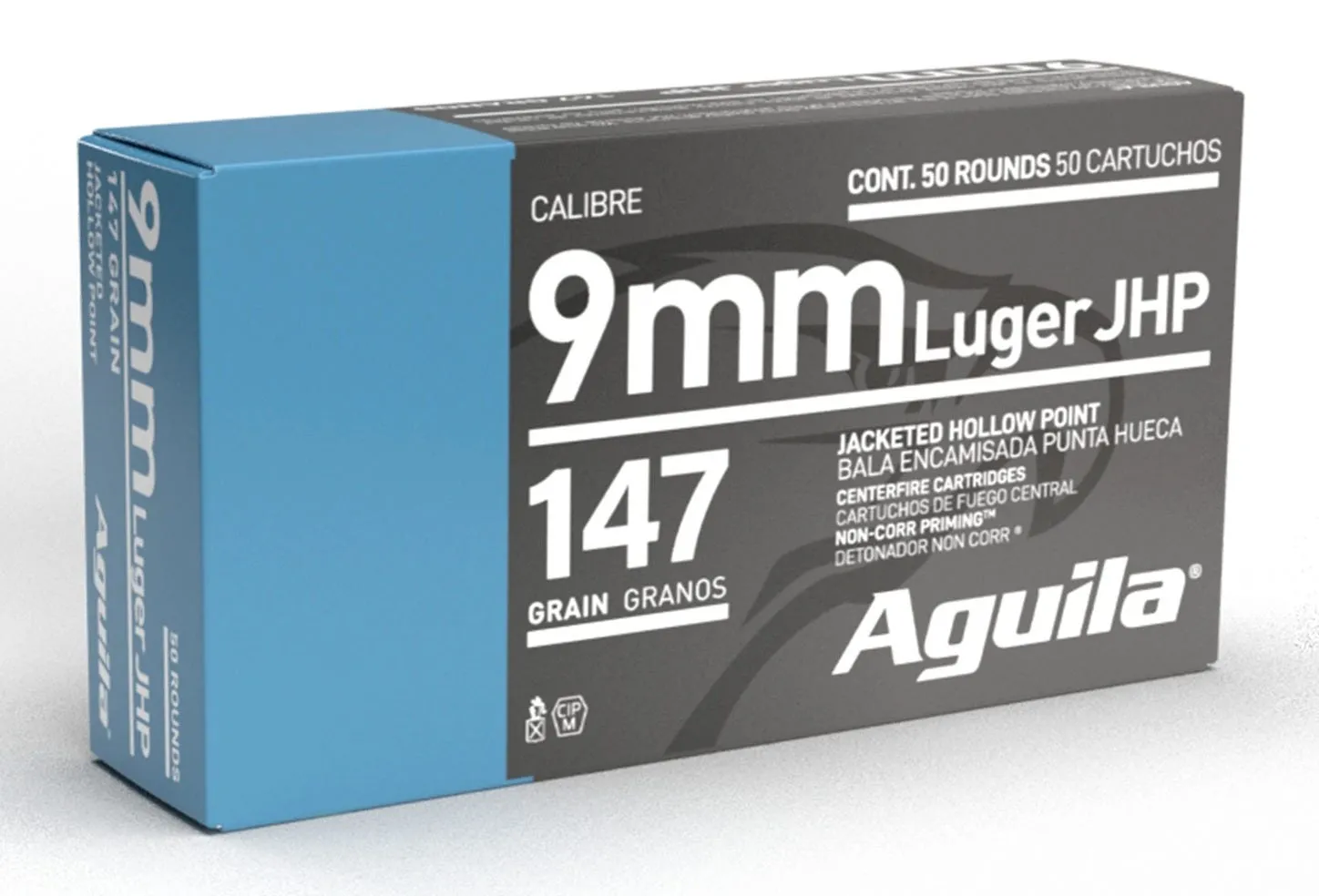Aguila Handgun Ammunition 9mm 147 Grain 50-Rounds JHP