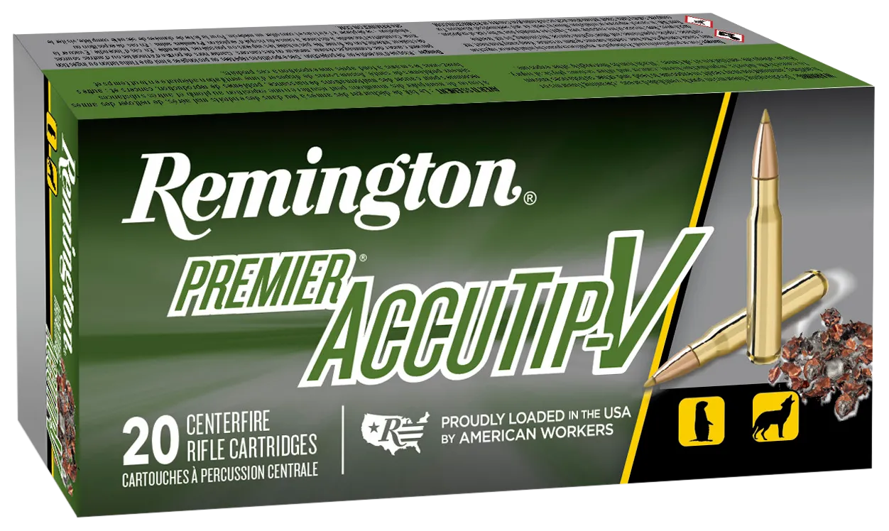 Remington Premier Accutip-V Brass .224VAL 60 Grain 20-Rounds ATVBT