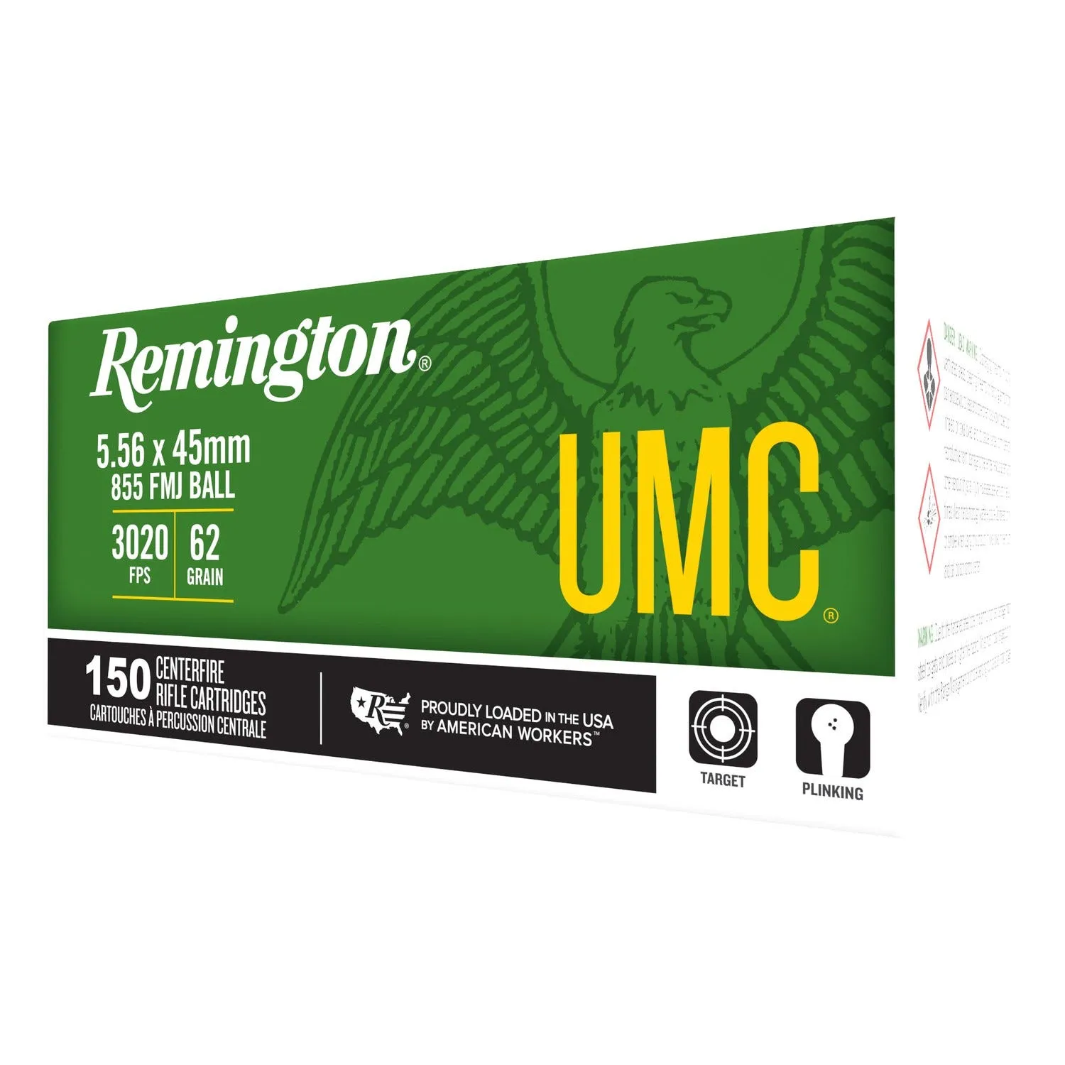 Remington UMC M855 5.56 62 Grain 150-Rounds FMJGT