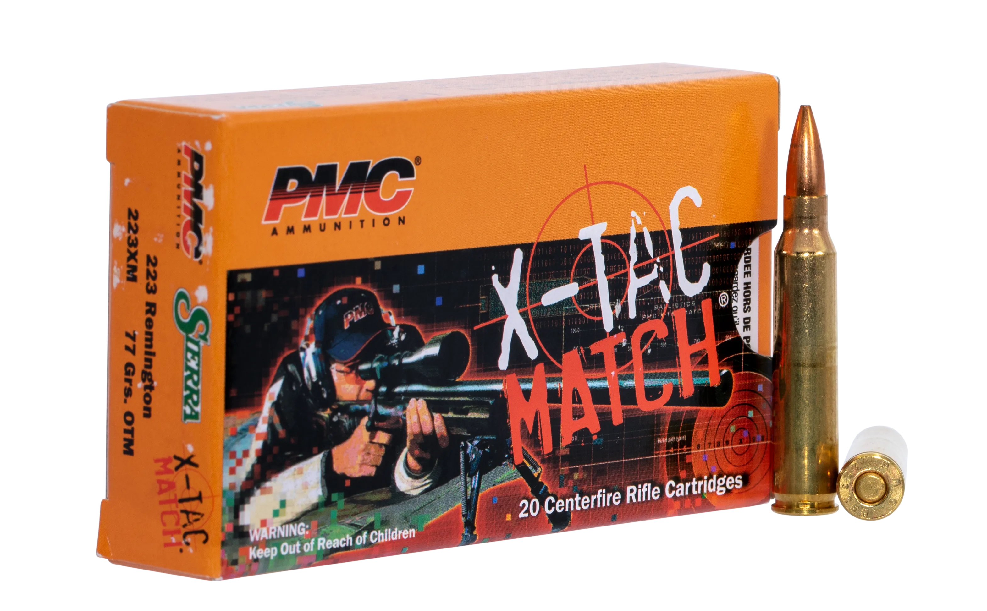 PMC Ammunition X-Tac Match Brass .223 Rem 77 Grain 20-Rounds OTM