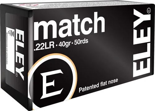 Eley Match .22 LR 40 Grain 50-Rounds EPS