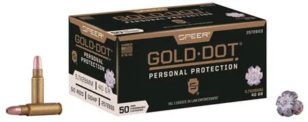 Speer Gold Dot Nickel Plated Brass 5.7 X 28 40-Grain 50-Rounds HP