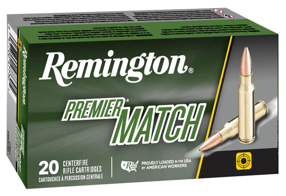 Remington Premier Match Brass .223 Rem 52 Grain 20-Rounds HPBT