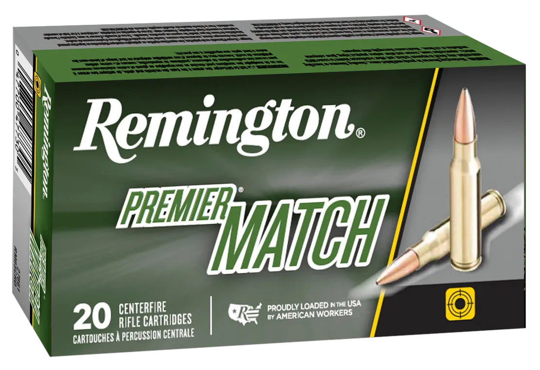 Remington Premier Match Brass .223 Rem 52 Grain 20-Rounds HPBT