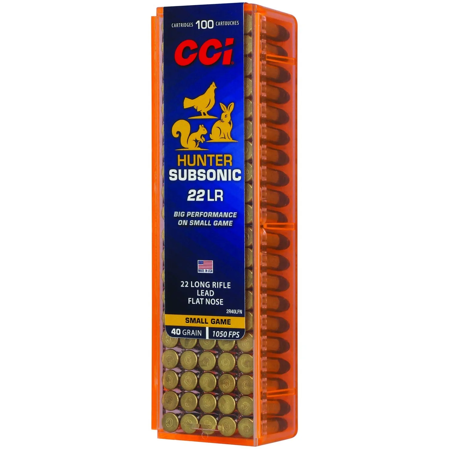 CCI Ammunition Rimfire Ammunition .22 LR 40 Grain 100-Rounds LFN