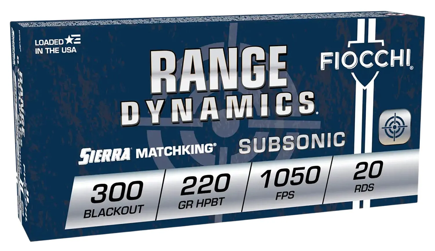 Fiocchi Rifle Ammunition .300 AAC Blackout 220 Grain 20-Rounds HPBT