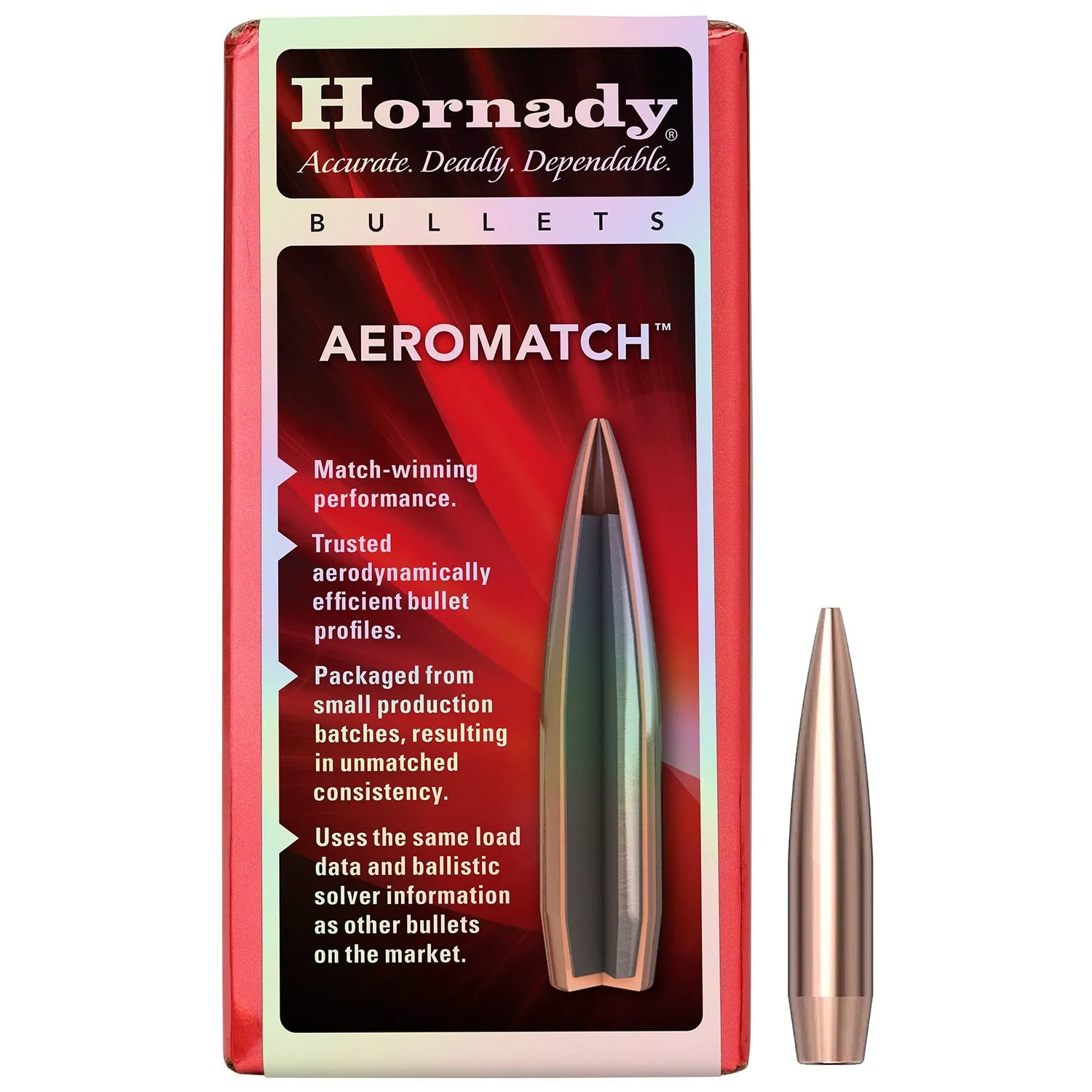Hornady Aeromatch .30 Caliber / .308 175 Grain 100-Count HPBT