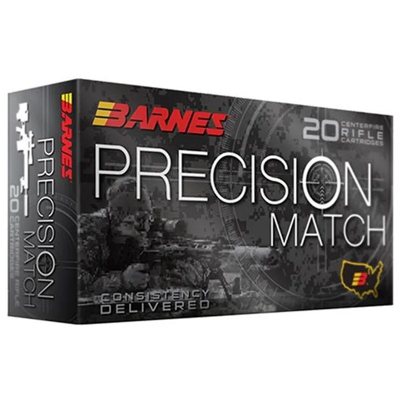 Barnes Bullets Precision Match 5.56NATO 85gr Open Tip Match Boat Tail 20rds