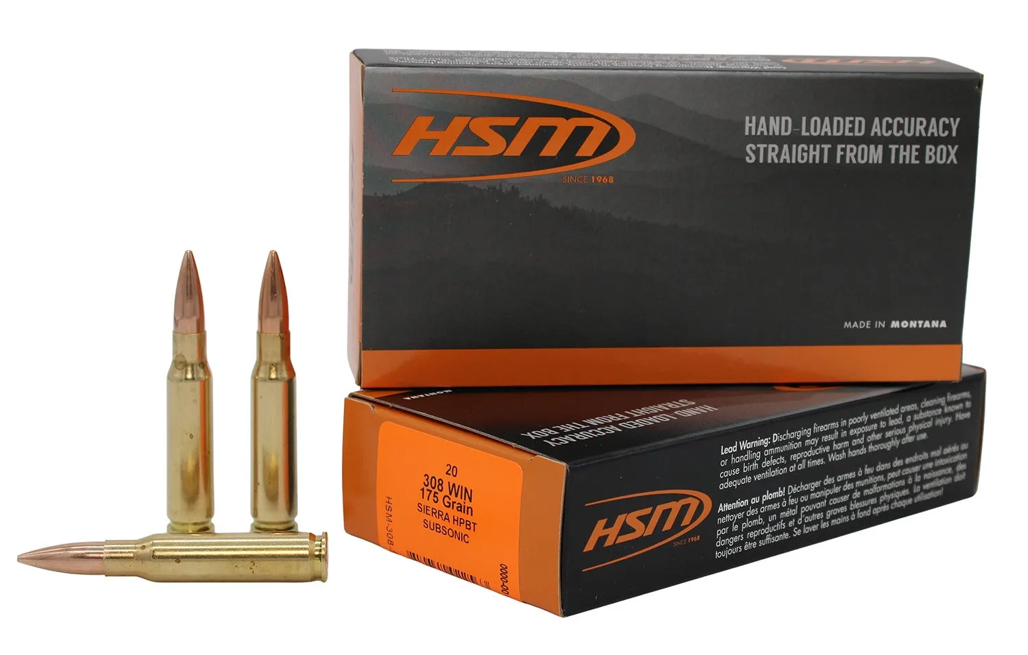 HSM/Hunting Shack Match Subsonic .308 Win 175 Grain 20-Rounds HPBT