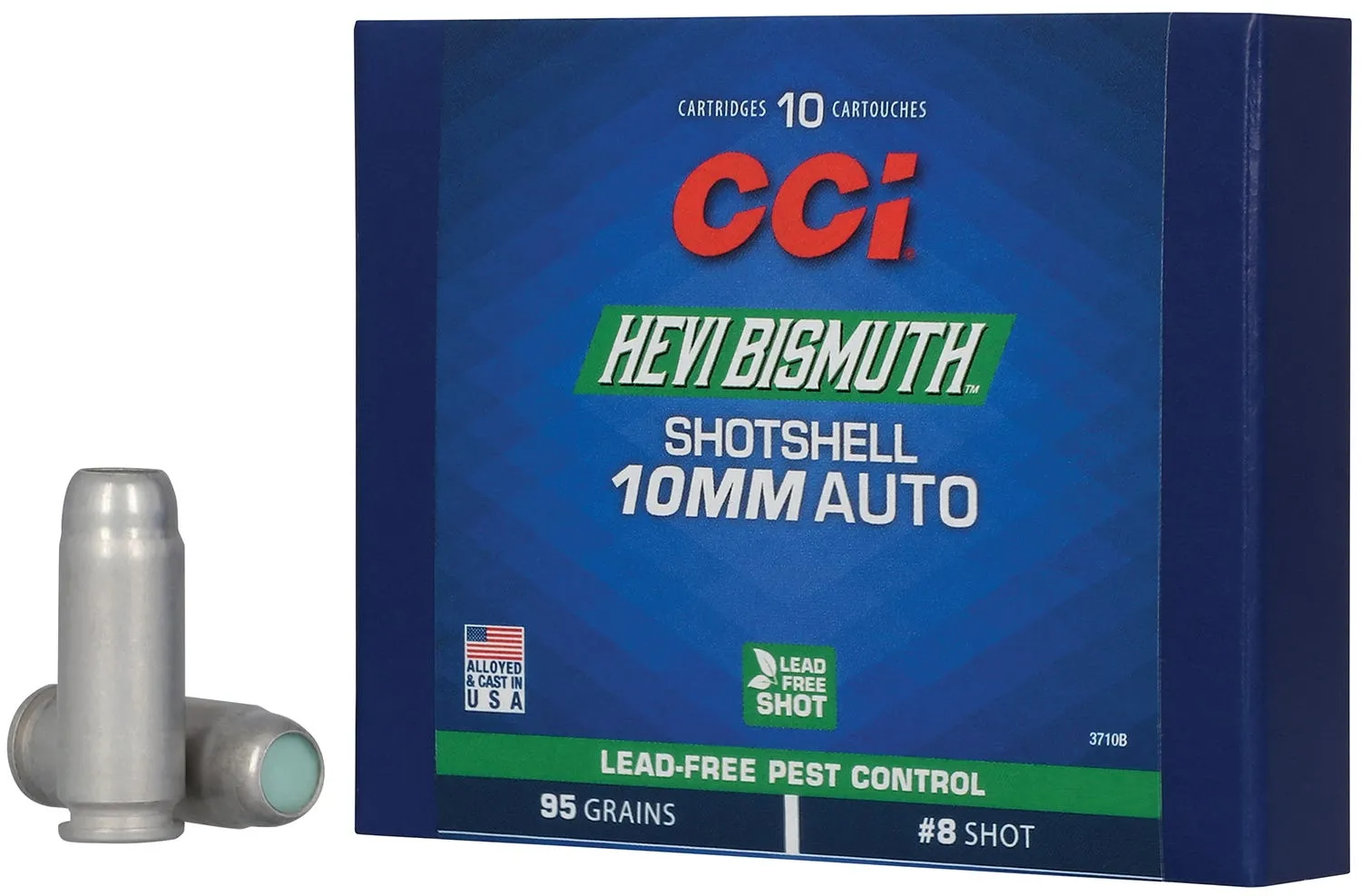 CCI Ammunition HEVI-Bismuth Pest Control 10mm Auto 95 Grain 10-Rounds #8