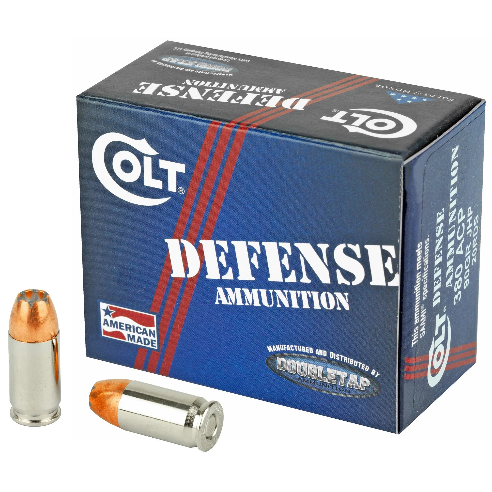 Colt Ammo Colt Defense Brass .380 ACP 90-Grain 20-Rounds JHP