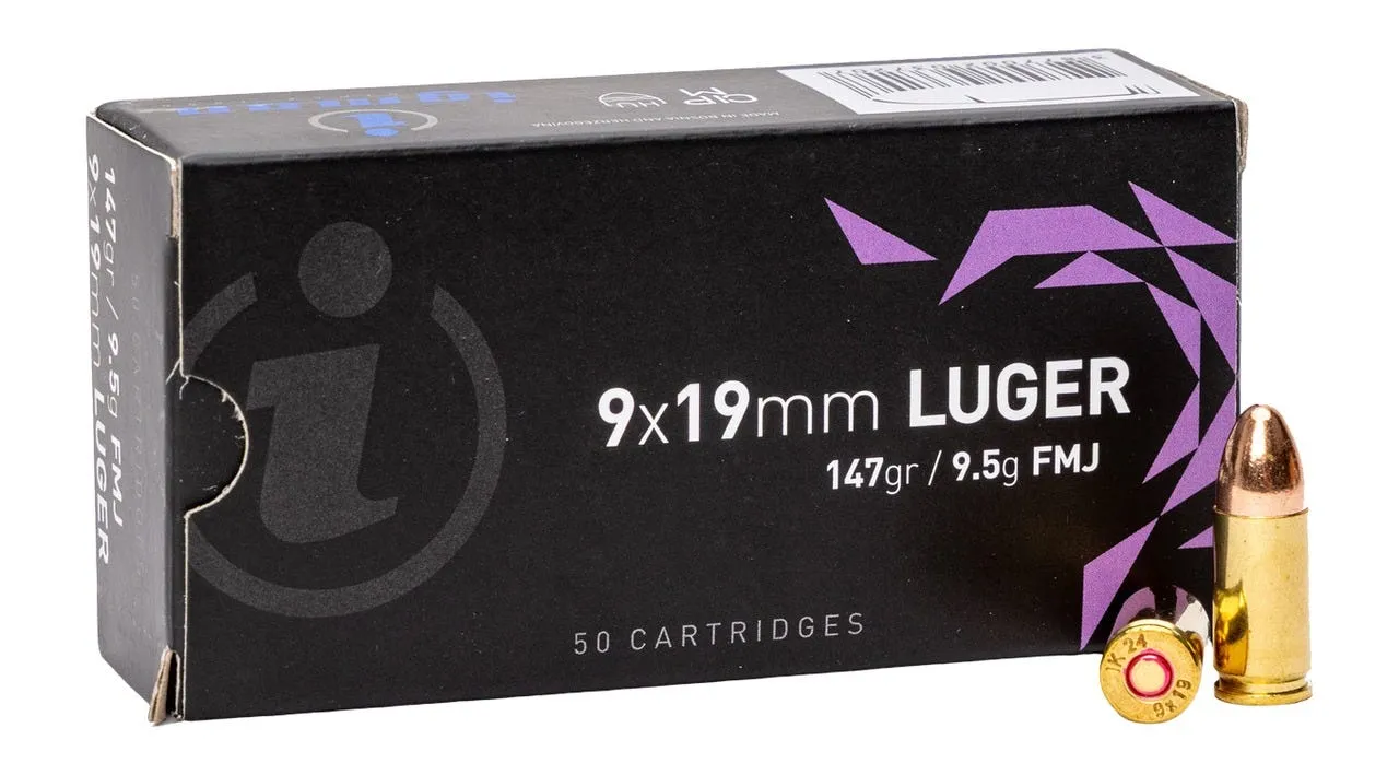 Igman Handgun Ammunition 9mm 147 Grain 50-Rounds FMJ