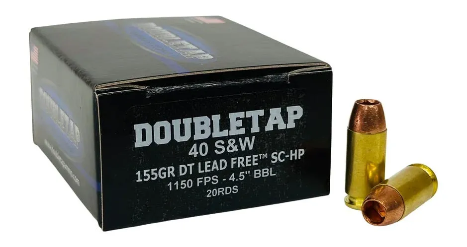 DoubleTap DT Lead Free .40 SW 155 Grain 20-Rounds SCHP