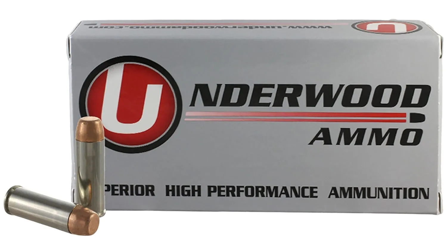 Underwood Ammo Handgun Ammunition Nickel Plated Brass .45 Colt 250 Grain 50-Rounds FMJ