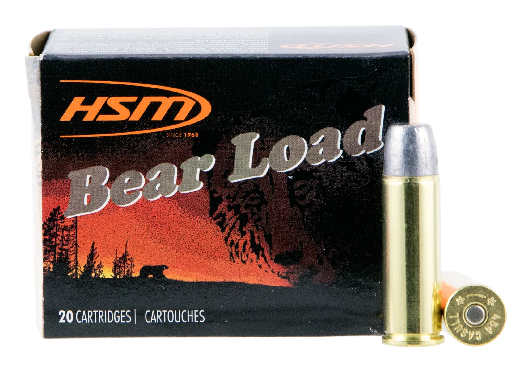 HSM Bear Load 454 Casull 325 Grain Wide Flat Nose (WFN) 20 Round Box