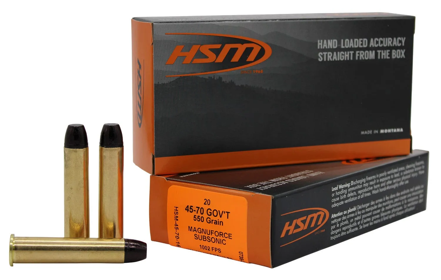 HSM/Hunting Shack Subsonic .45-70 550 Grain 20-Rounds HCLFN