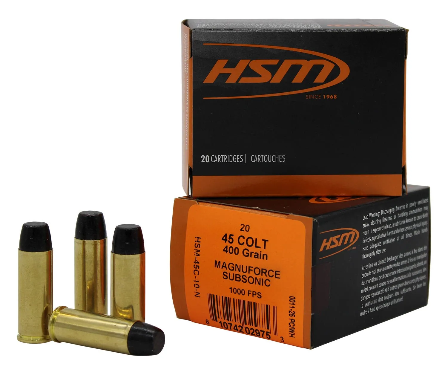 HSM/Hunting Shack Subsonic .45 Colt 400 Grain 20-Rounds HCLFN