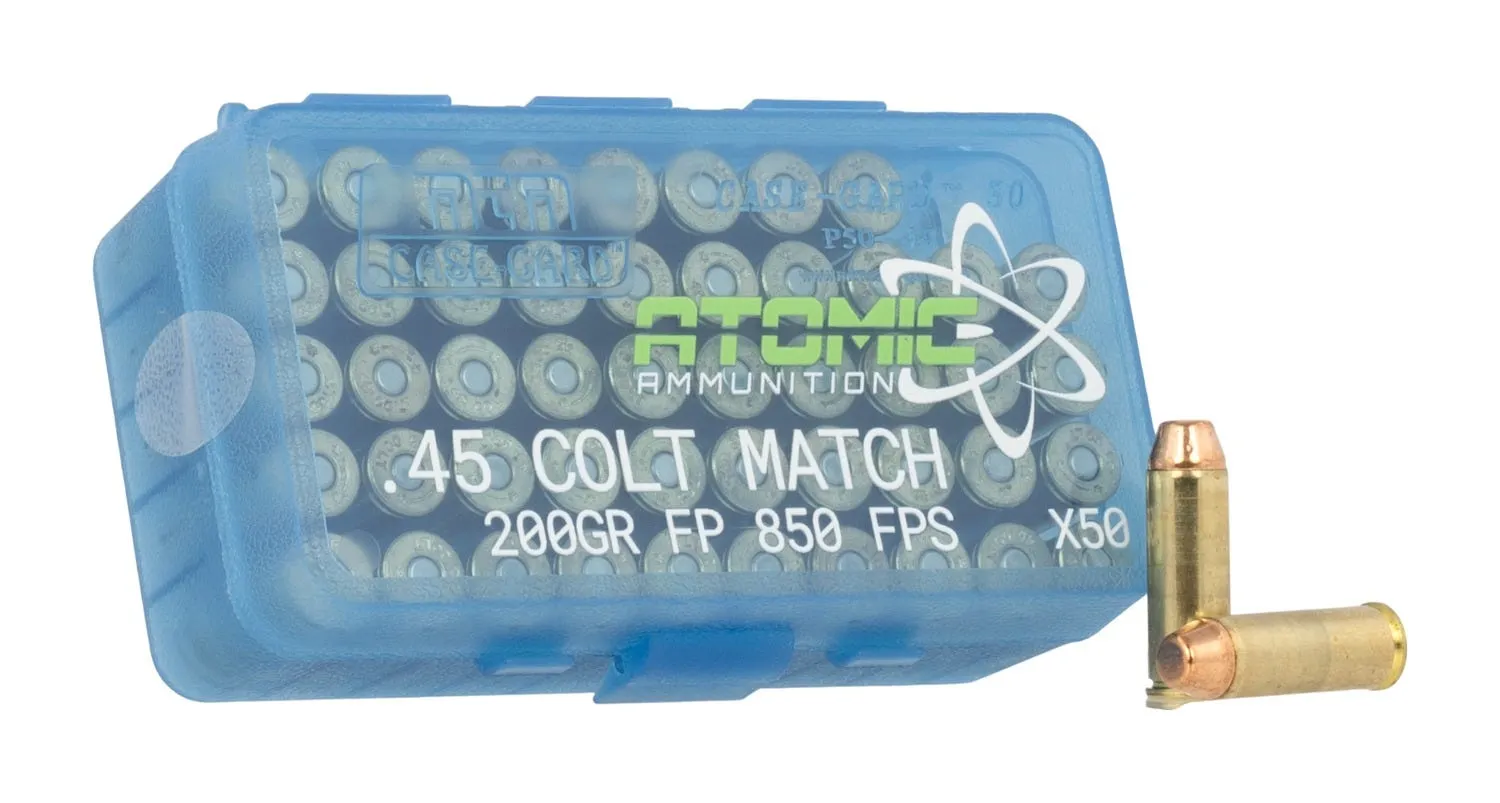 Atomic Handgun Ammunition .45 Colt 200 Grain 50-Rounds LRNFP