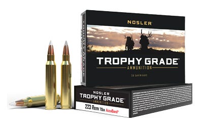 Nosler Trophy Grade Brass .223 Rem 70-Grain 20-Rounds TG AccuBond