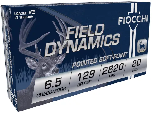 Fiocchi Field Dynamics Brass 6.5 Creedmoor 129-Grain 20-Rounds PSP