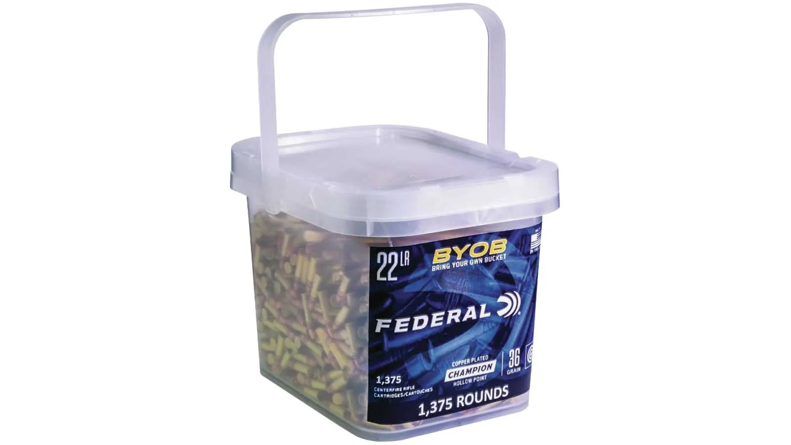 Federal Champion Training BYOB Brass .22 LR 36 Grain 1375-Rounds HP Bulk