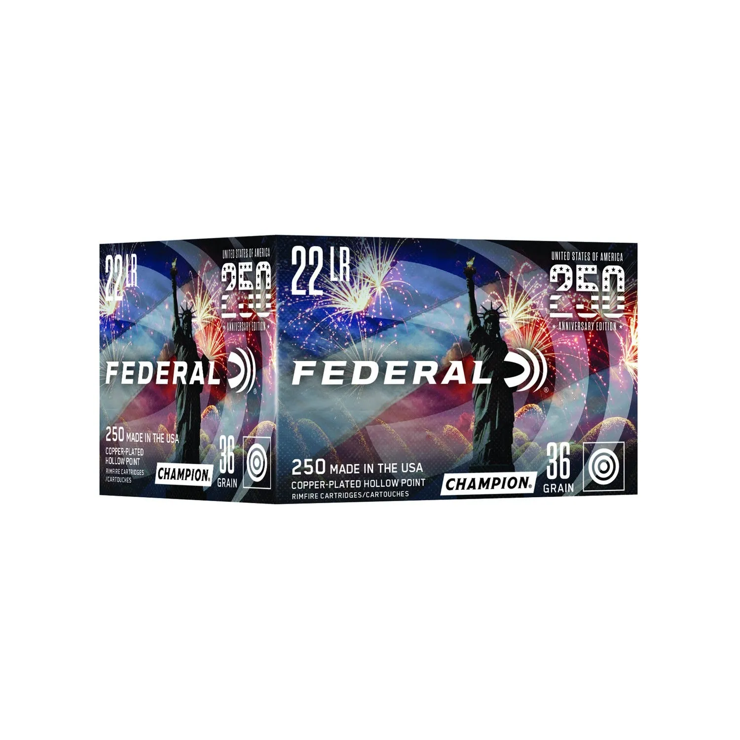 Federal Champion 250th .22 LR 36 Grain 250-Rounds CPHP