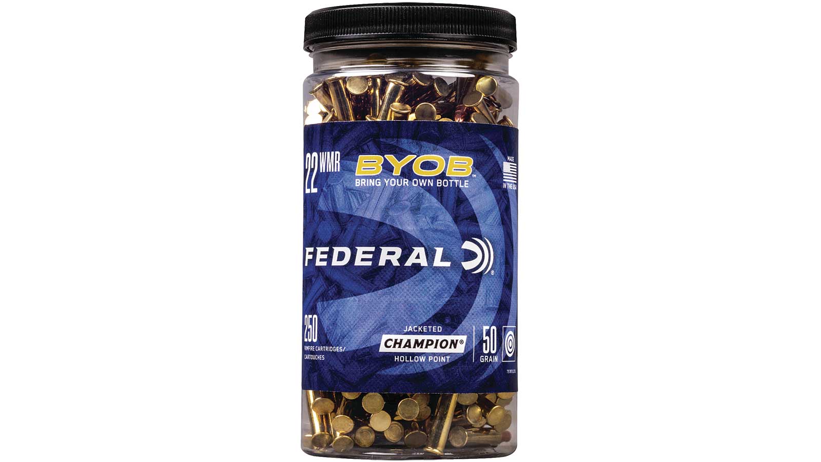 Federal BYOB Brass .22 Mag 50 Grain 250-Rounds JHP