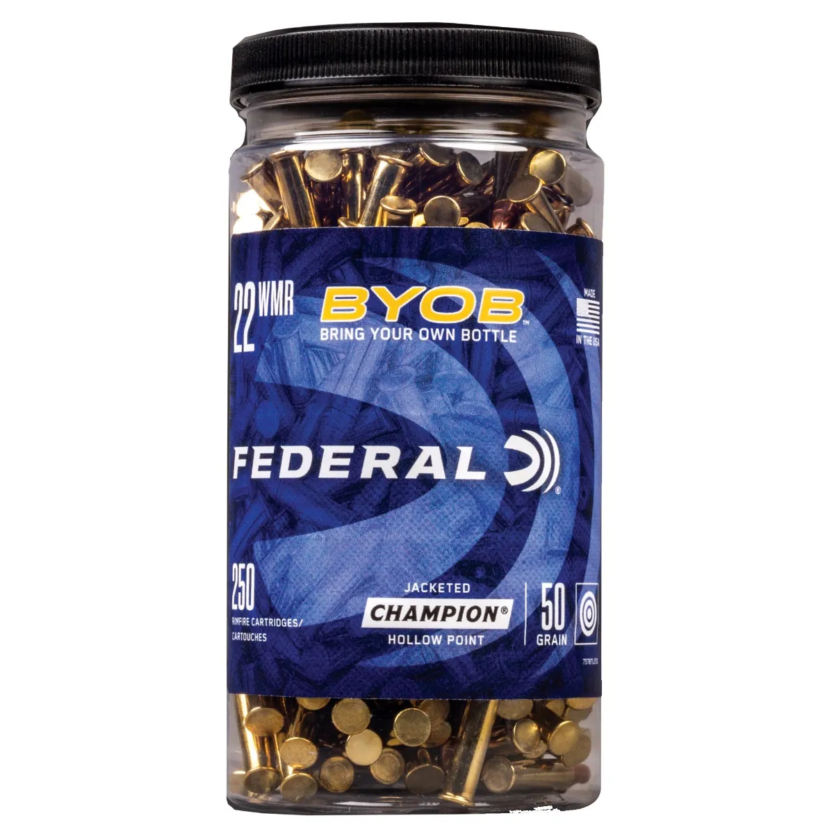 Federal BYOB Brass .22 Mag 50 Grain 250-Rounds JHP