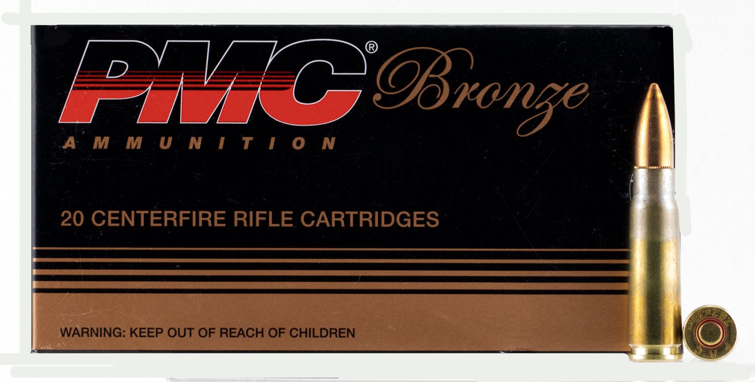 PMC Ammunition Bronze Brass 7.62 X 39 123-Grain 20-Rounds FMJ