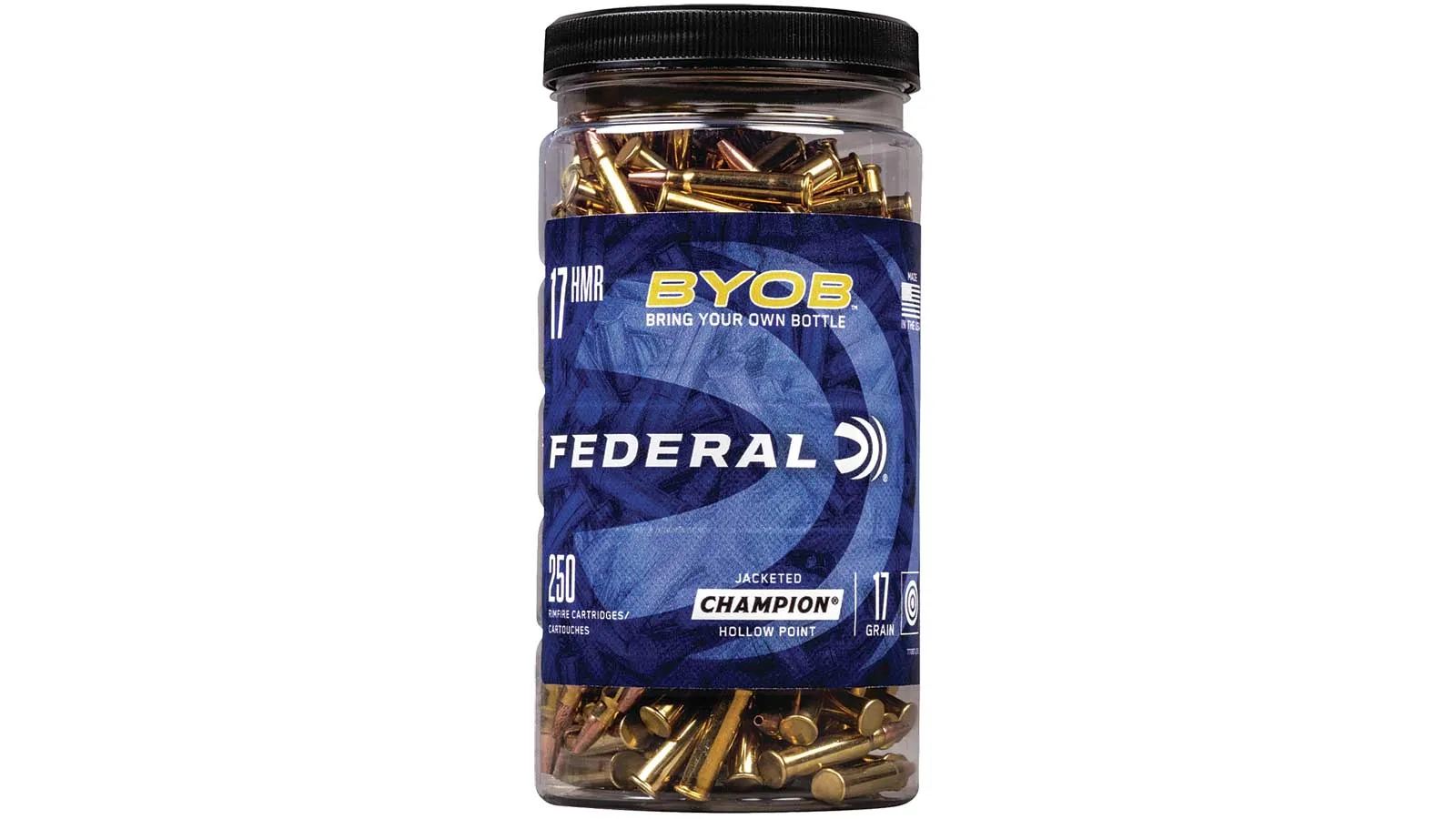 Federal Small Game Target BYOB Brass Bulk .17 HMR 250-Rounds 17 Grain Speer TNT JHP