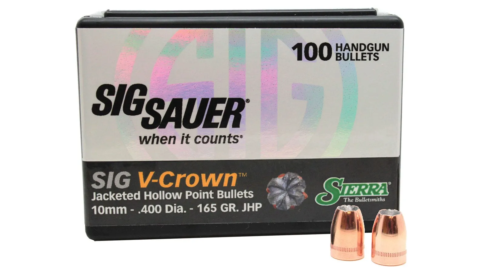 Sierra 9465 Handgun Bullets 10mm 125Gr JHP