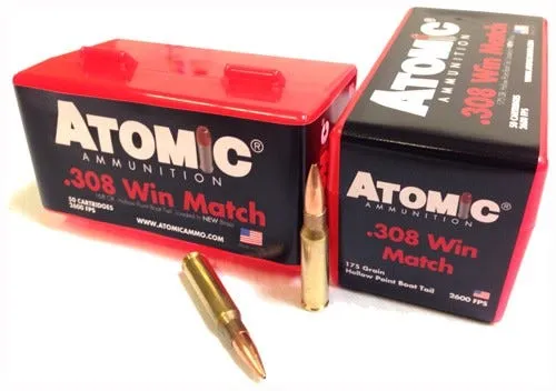 Atomic Match .308 Win 175 Grain 50-Rounds BTHP
