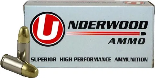 Underwood Ammo Handgun Ammunition 9mm +P+ 147 Grain 50-Rounds FMJ