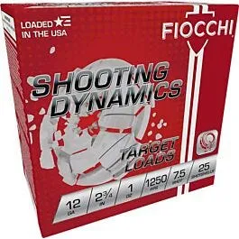 Fiocchi Shooting Dynamics Target Loads 12 GA-2.75 #7.5 Shot 1 oz 250-Rounds