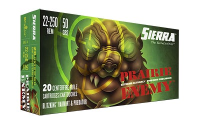 Sierra Prairie Enemy Brass .22-250 Rem 50-Grain 20-Rounds BT