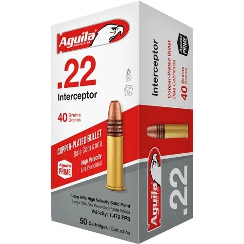 Aguila Interceptor .22 LR 40 Grain 1000-Rounds LRN
