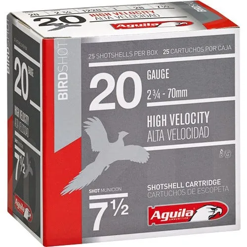 Aguila Shotgun Ammunition 20 GA-2.75 #7.5 Shot 1 oz 250-Rounds