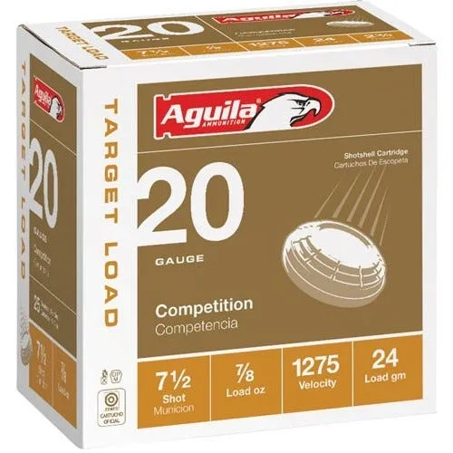Aguila Shotgun Ammunition 20 GA-2.75 #7.5 Shot 7/8 oz 250-Rounds