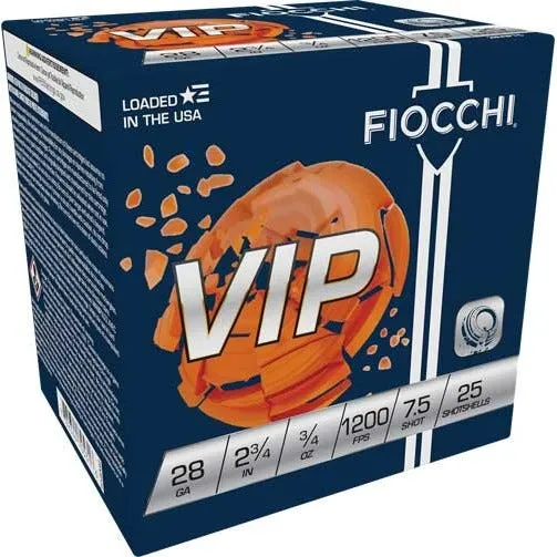 Fiocchi VIP 28 GA-2.75 #7.5 Shot 3/4 oz 250-Rounds